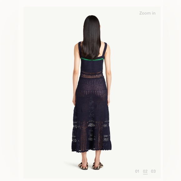 $1265 wales bonner Djembe Crochet Dress size 2 - Picture 2 of 9